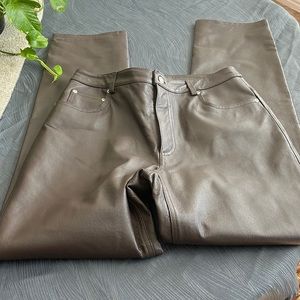 Newport News brown leather pants